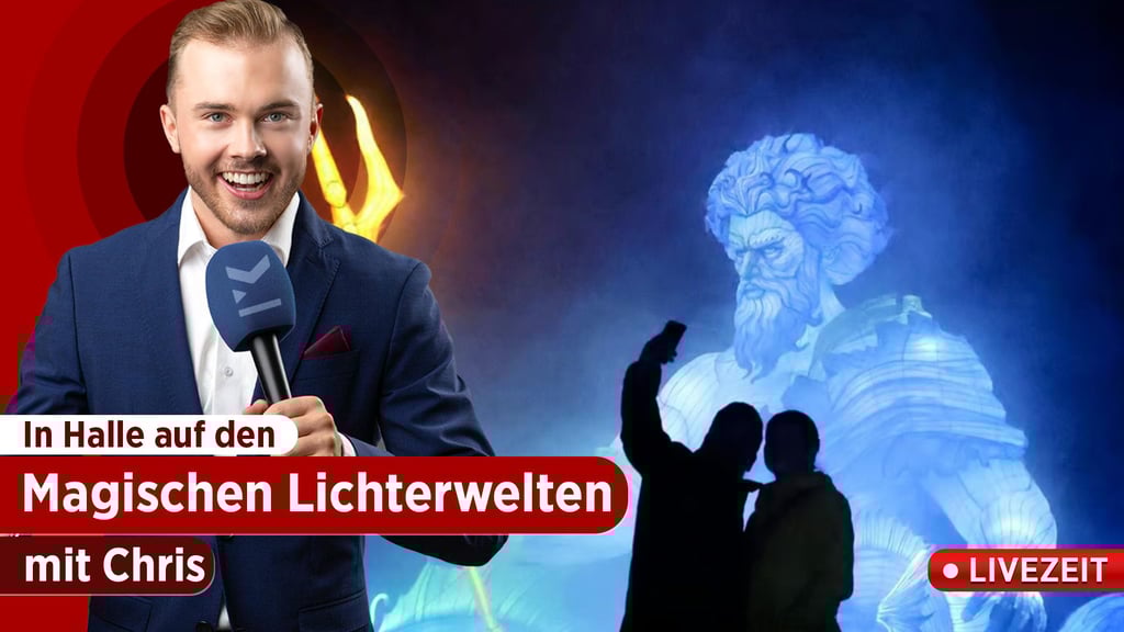 Live-Reporter Chris Luzio Schönburg nimmt seine Zuschauer am Mittwoch mit zu den Magischen Lichterwelten im Bergzoo in Halle.&nbsp;