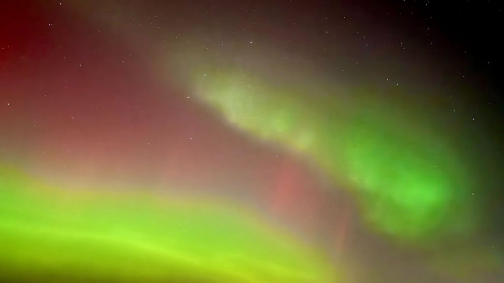Polarlichter leuchten über Sachsen-Anhalt.