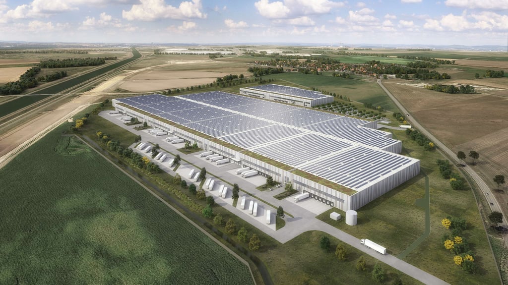 So hätte das ursprünglich geplante Logistikzentrum der Firma Schnellecke in Wedringen aussehen können. 