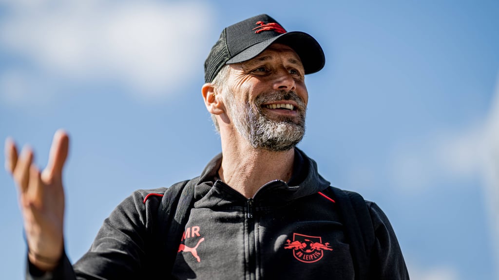 Marco Rose kurz vor seiner Entlassung bei RB Leipzig.