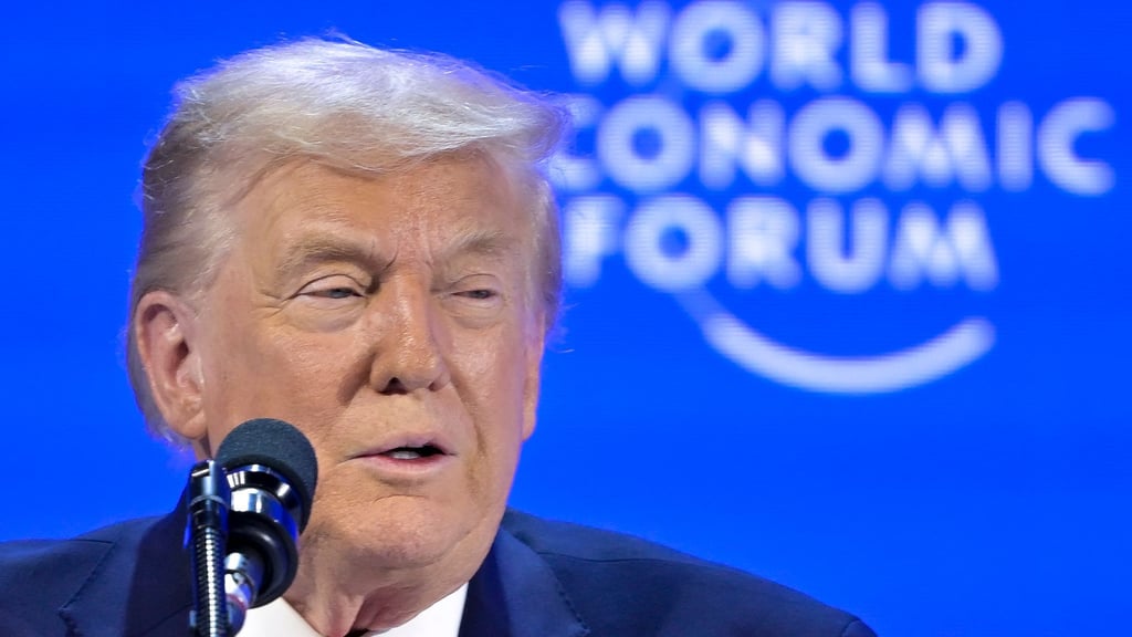 Donald Trump in Davos.