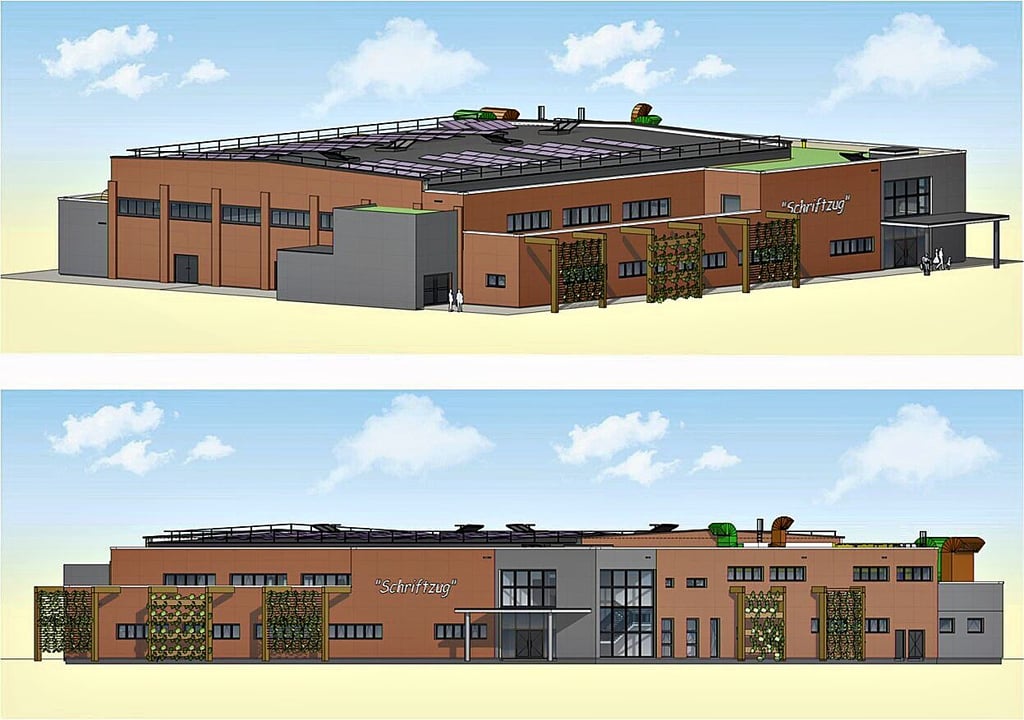 Dies ist eine von insgeamt vier Varianten, die für die neue Multifunktionshalle in Schönebeck zur Debatte stehen.