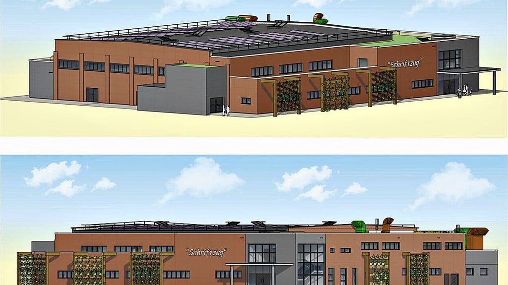 Dies ist eine von insgeamt vier Varianten, die für die neue Multifunktionshalle in Schönebeck zur Debatte stehen.