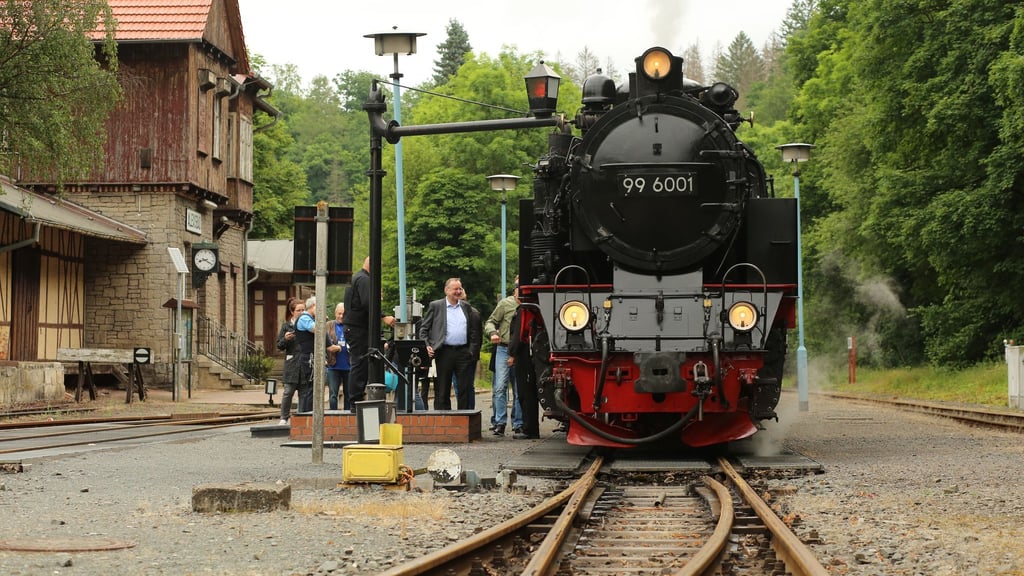 Am Bahnhof Alexisbad fahren Züge der Harzer Schmalspurbahnen vorbei. (Archivbild)
