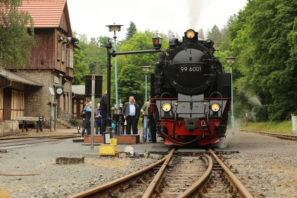 Am Bahnhof Alexisbad fahren Züge der Harzer Schmalspurbahnen vorbei. (Archivbild)