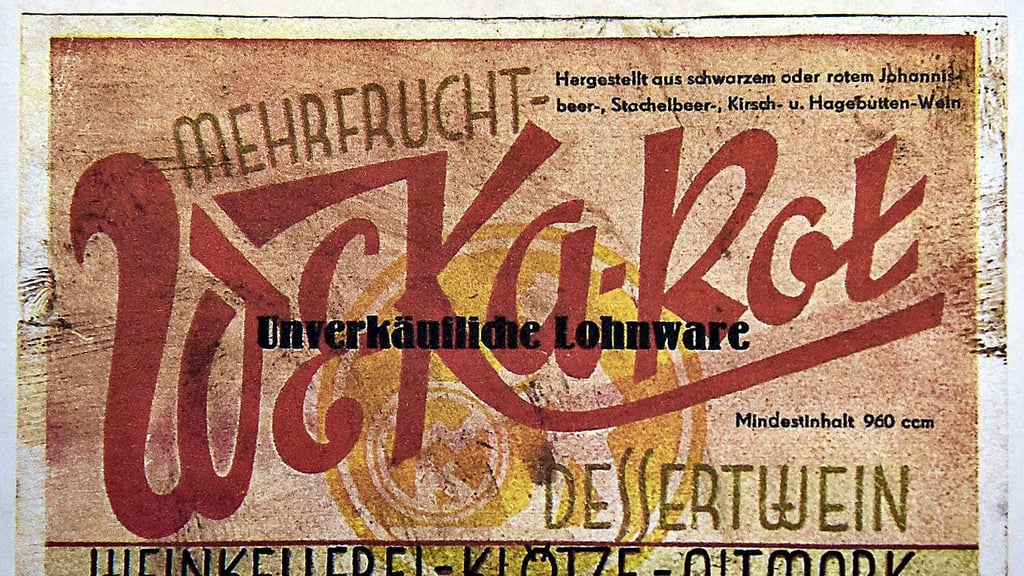 Der  lange Zeit unverwüstliche Mehrfruchtwein namens „We-Ka-Rot“ wurde ab 1960 in der Altmark produziert.