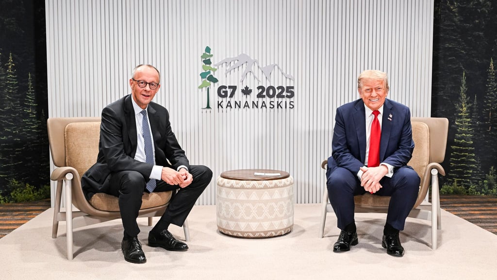 Ein erneutes Treffen von Merz mit US-Präsident Trump in Davos findet wohl nicht statt. (Archivbild)