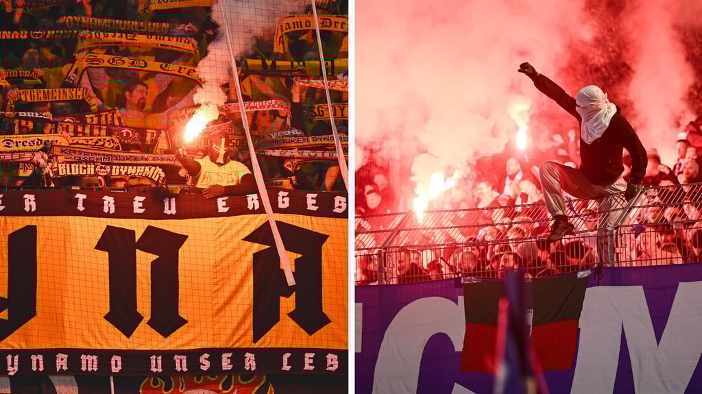 Eine Jahrzehnte alte Rivalität: Dynamo Dresden und der 1. FC Magdeburg werden von ihren Fans unterstützt.
