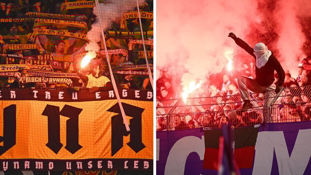Eine Jahrzehnte alte Rivalität: Dynamo Dresden und der 1. FC Magdeburg werden von ihren Fans unterstützt.