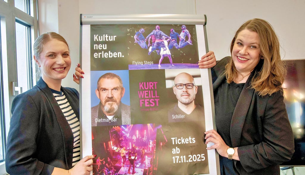 Katharina Markworth (l.) und Constanze Mitter  stecken mitten in den Vorbereitungen für das Kurt-Weill-Fest 2026.