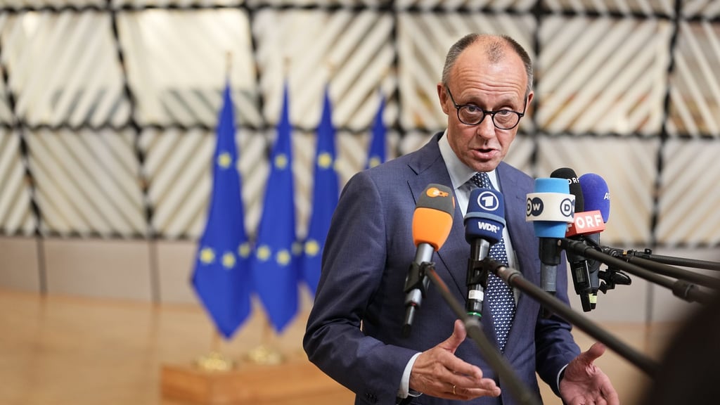 Bundeskanzler Merz: Europa muss seine Verteidigungsfähigkeit und wirtschaftliche Wettbewerbsfähigkeit stärken.