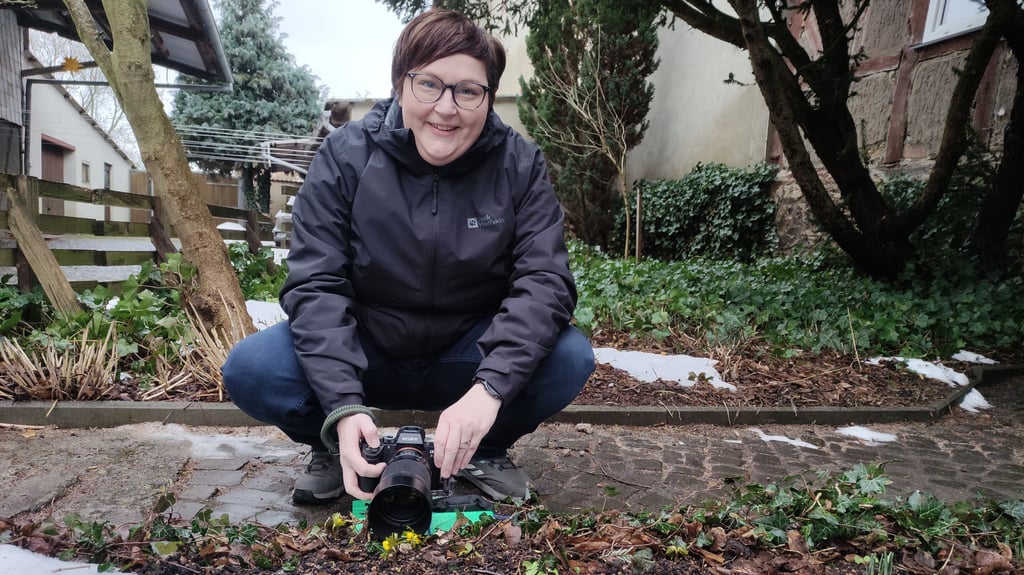 Der Winterling in ihrem Vorgarten ist der erste Frühlingsbote im Jahr, den Hobbyfotografin Undine Harbordt aus Osterode am Fallstein vor ihrer Linse hat.
