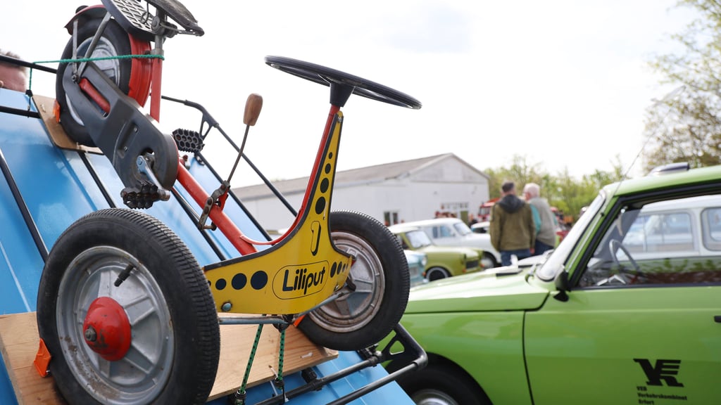 Das Liliput-Dreirad war stabil gebaut und ähnelte einem kleinen Fahrrad.