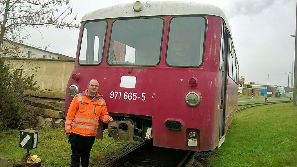 Daniel Groener vom Förderverein Kleinbahn Genthin.