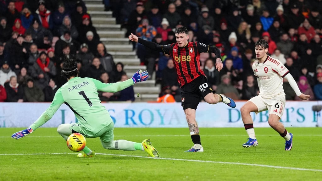 Der FC Liverpool geriet in Bournemouth in der ersten Halbzeit mit 0:2 in Rückstand.