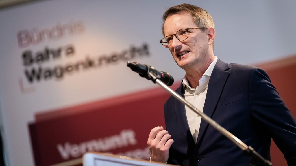 BSW-Landeschef Alexander King ist einer der beiden Spitzenkandidaten der Partei für die anstehende Abgeordnetenhauswahl im Septemer.