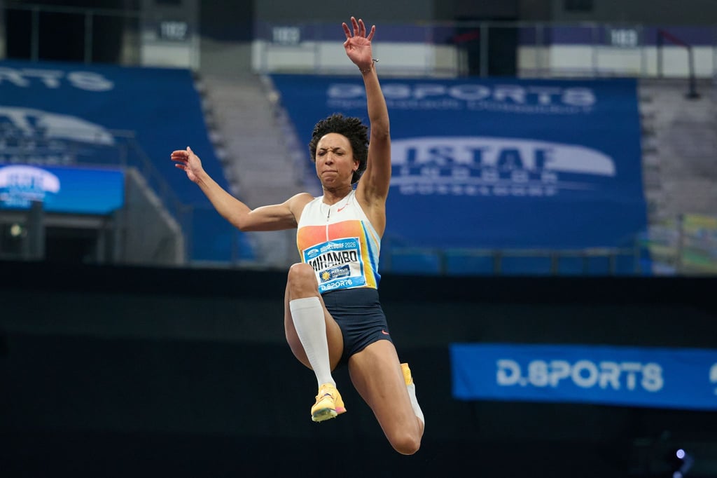 Malaika Mihambo belegte beim Istaf Indoor in Düsseldorf den dritten Rang.