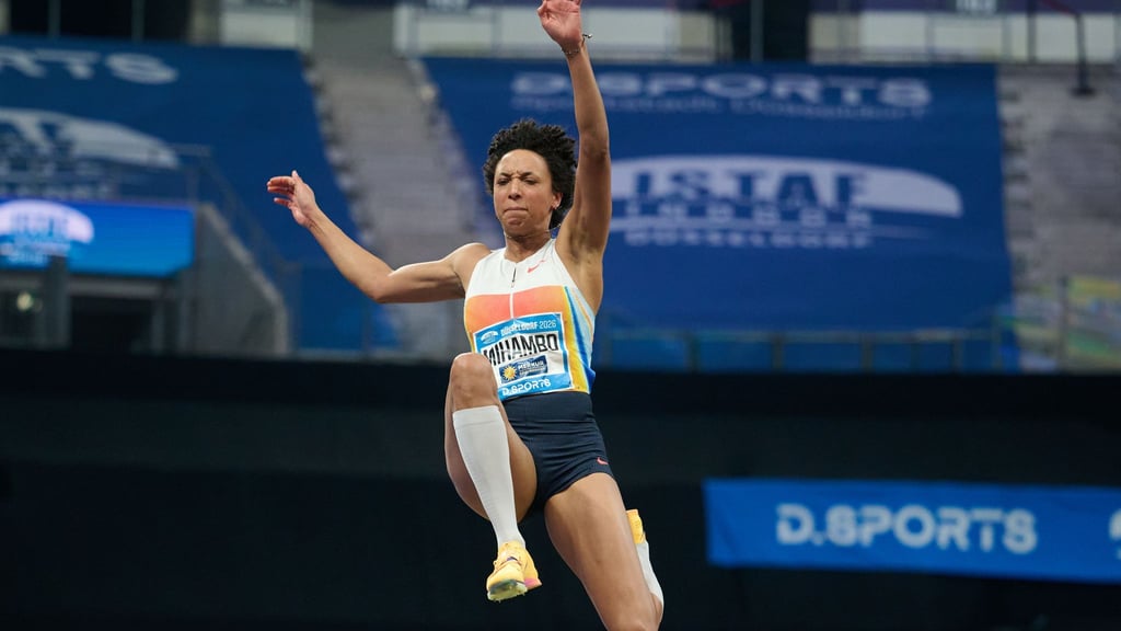 Malaika Mihambo belegte beim Istaf Indoor in Düsseldorf den dritten Rang.