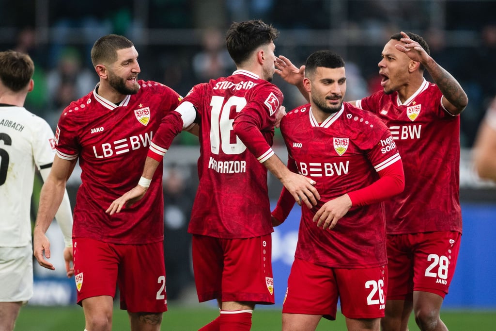 Der VfB Stuttgart jubelt auch in Mönchengladbach.