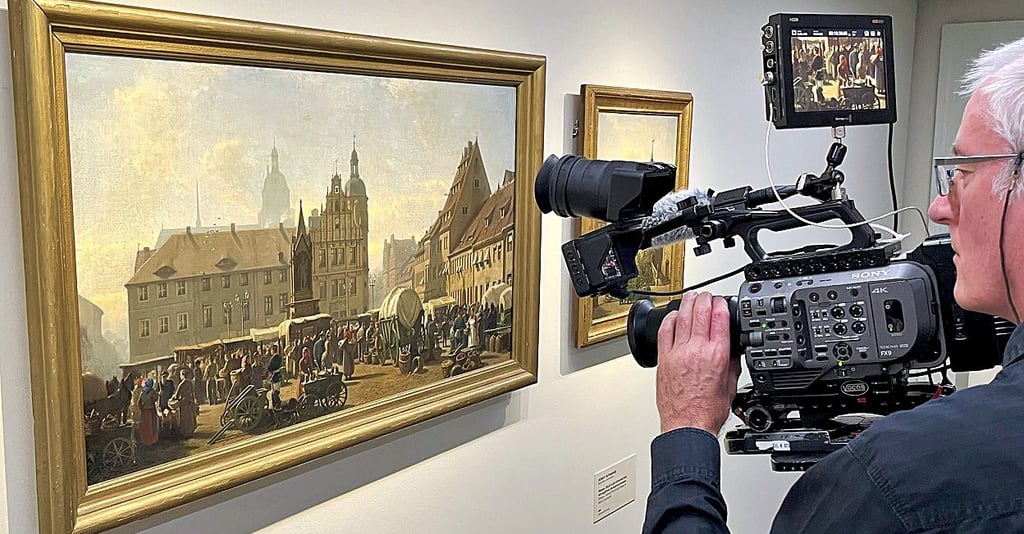 Schwendys Marktplatz in der Anhaltischen Gemäldegalerie.