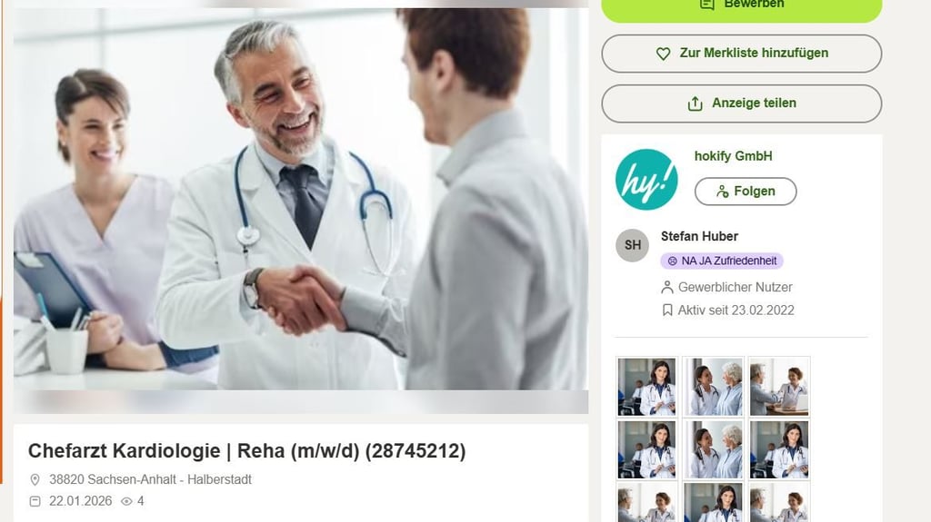 Mit wenigen Klicks zum Top-Job in Halberstadt: Per Kleinanzeige werden Ärzte im Harz gesucht.