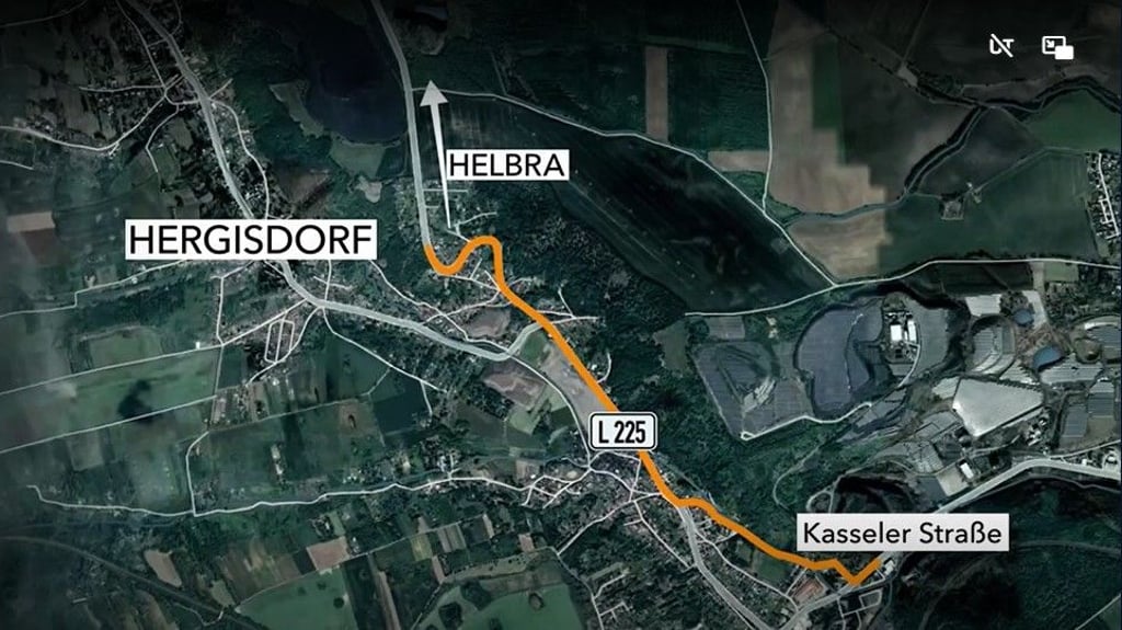 Auf der L225 am Ortsausgang von Hergisdorf wurde der Rentner überfahren.