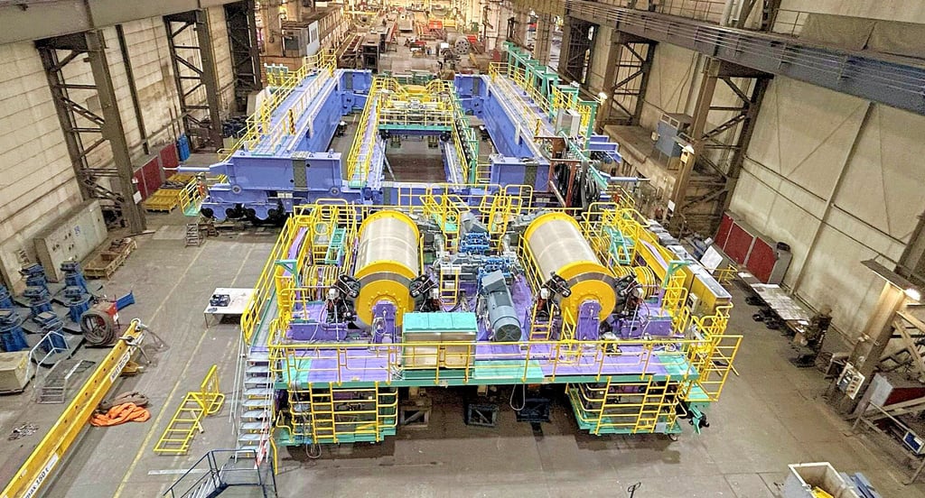  Mit diesem Foto informierte der Kranbau Köthen über die bevorstehende Auslieferung des Pfannentransportkrans.