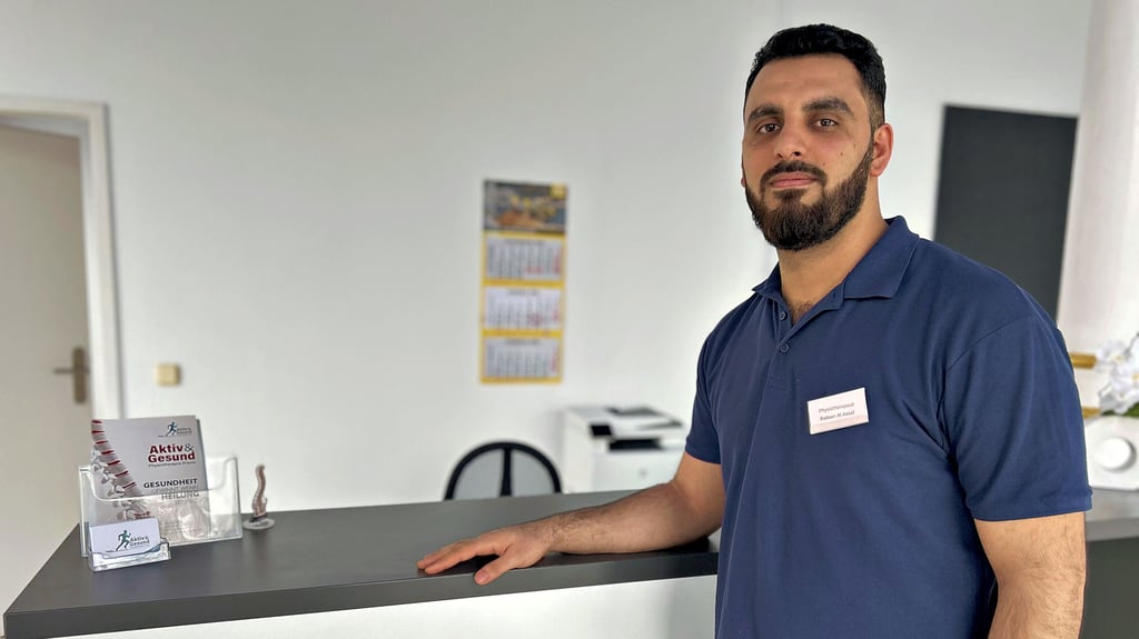 Radoan Al Assaf in seiner Praxis an der Ascherslebener Herrenbreite, Ecke Johannispromenade. 