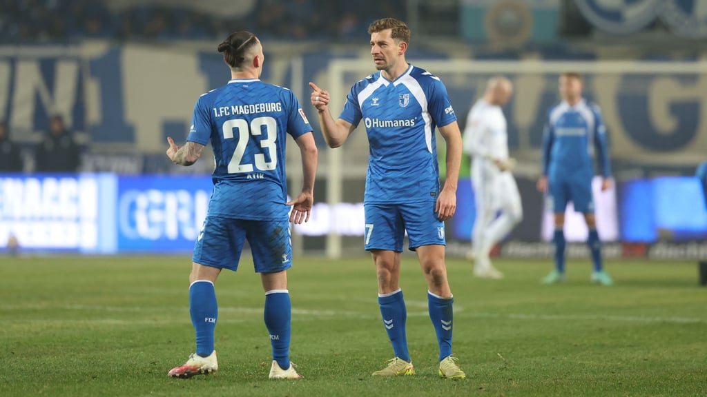 Baris Atik und Alexander Nollenberger wollen mit dem 1. FC Magdeburg beim nächsten Flutlicht-Heimspiel Christian Titz und Hannover 96 besiegen.