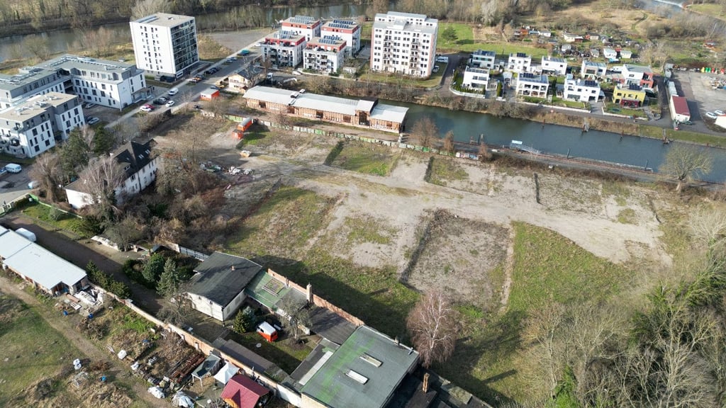 Die Brachfläche am südlichen Sophienhafen aus der Vogelperspektive