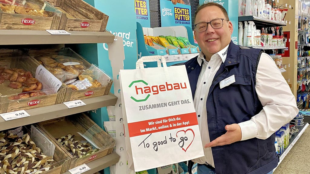 Auch das Hagebaucenter Salzwedel nimmt an der Initiative „Too Good To Go“ teil. Geschäftsführer Oliver Stark erklärt, dass so viele Lebensmittel und Baustoffe gerettet werden können.