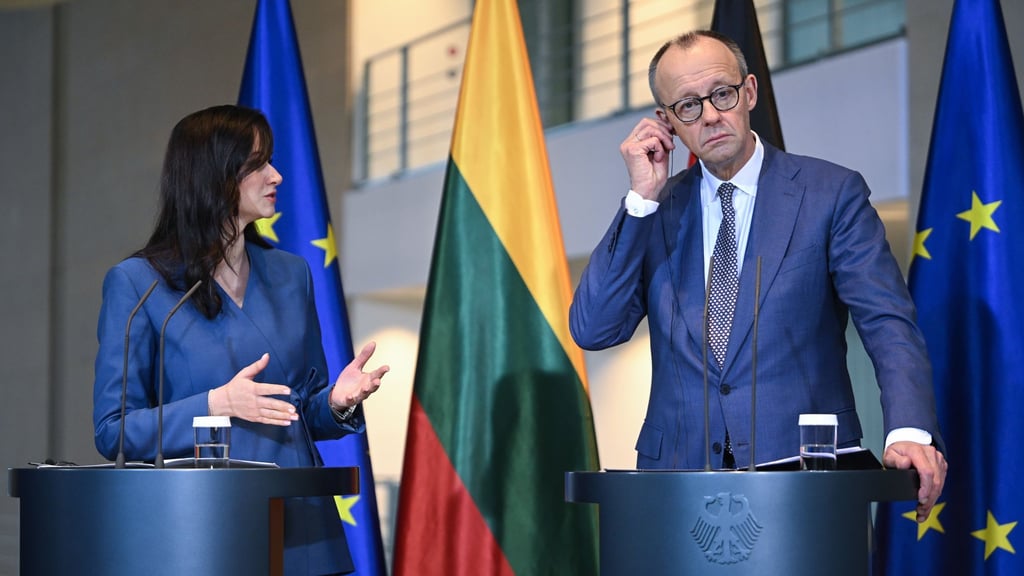 Merz traf die litauische Premierministerin Inga Ruginiene in Berlin.