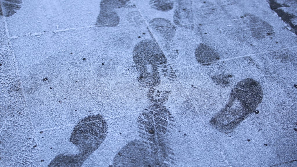 Die Polizei endtdeckte verräterische Fußspuren. 