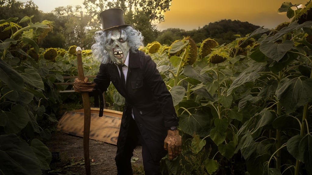 Das „Westerhäuser Horrorlabyrinth“ im Sonnenblumen-Irrgarten war ein Highlight im Jahr 2025. 