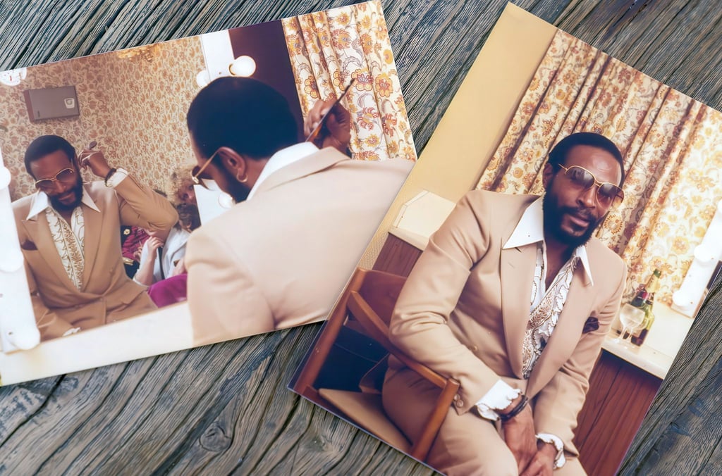 Das Bild zeigt zwei Fotos des Soulsängers Marvin Gaye im Bühnenoutfit in Ostende, Belgien, 1981, in dem Dokumentarfilm "Marvin Gaye - Visionär des Soul" (undatiertes Handout). Der Dokumentarfilm wird am 30.01.2026 auf Arte ausgestrahlt.