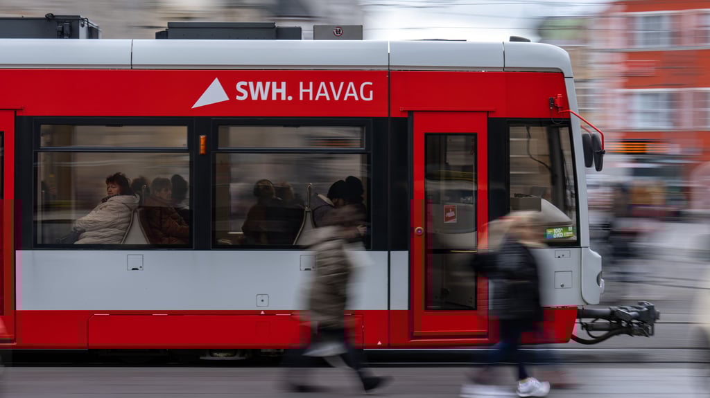 Auch die Tram in Halle fallen am Montag wegen des Streiks der HAVAG aus.