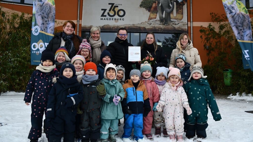 Der Zoo Magdeburg wurde für seine Familienfreundlichkeit ausgezeichnet. Seit 2008 gibt es dort auch einen Zookindergarten.