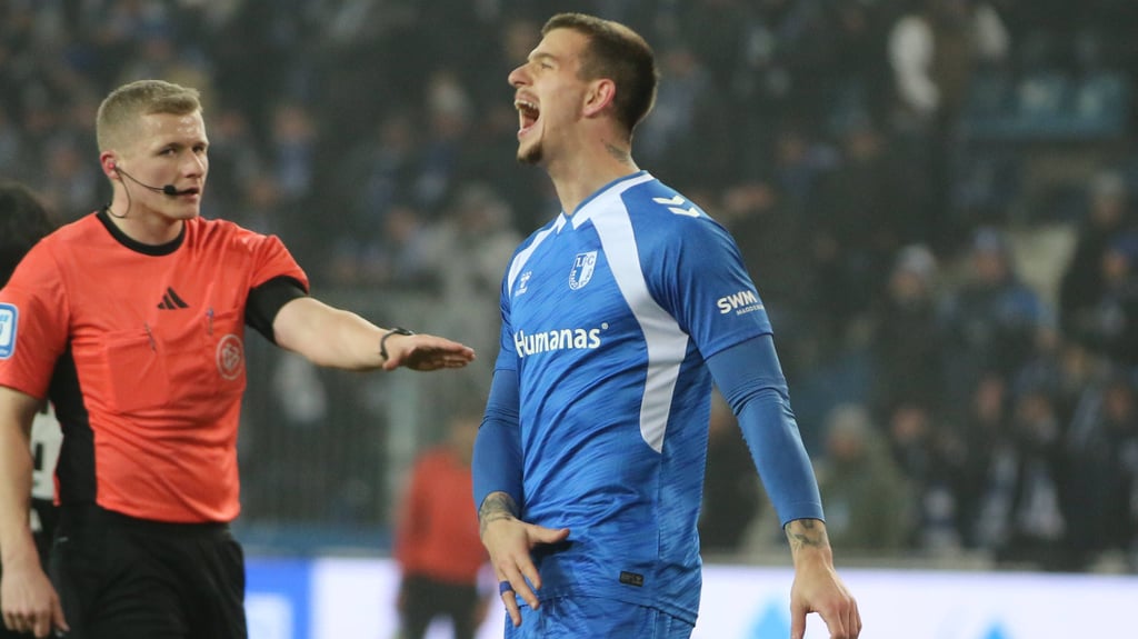 FCM-Stürmer Mateusz Zukowski blieb beim Spiel gegen Hannover 96 ohne Torbeteilung.