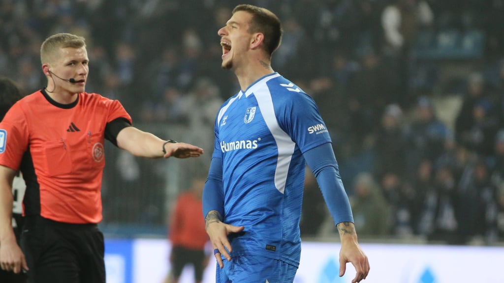 FCM-Stürmer Mateusz Zukowski blieb beim Spiel gegen Hannover 96 ohne Torbeteilung.