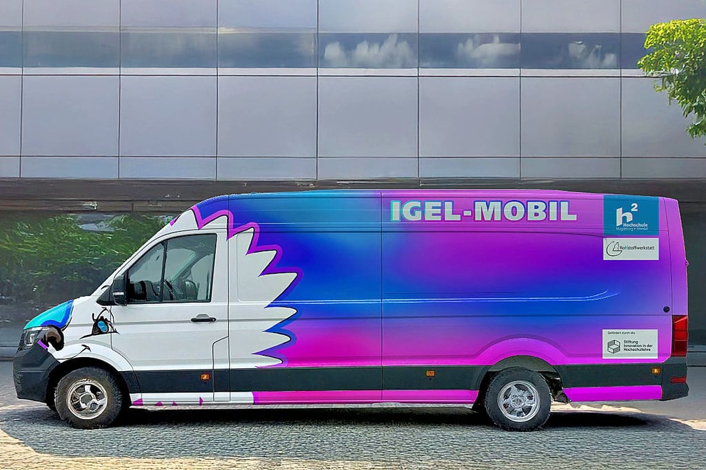 Der KI-generierte Entwurf zeigt, wie das IGEL-Mobil aussehen könnte. 