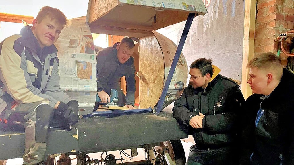 Dieses Foto haben Kristian (von links), Maximilian, Moritz und Arne zugelassen. Mehr wollten die vier Jungs allerdings noch nicht preisgeben.