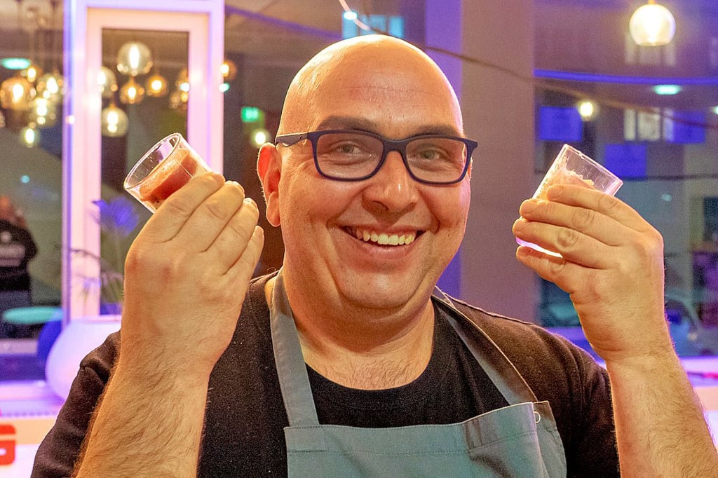 Was Süßes zum Dessert hatte Koch Philipp Pommer natürlich auch dabei.