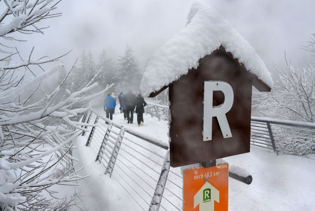Der Rennsteig-Skiwanderweg gilt mit 142 Kilometer Länge als längster durchgängig beschilderter Fernskiwanderweg in Mitteleuropa. (Archivfoto)