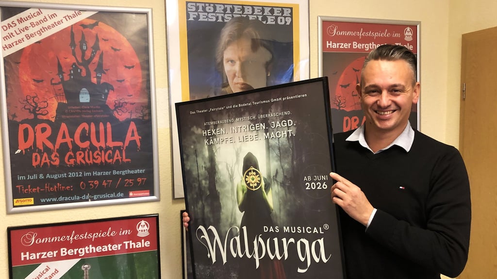 Maik Fye ist der neue Geschäftsführer des Vereins Kultur und Kunst Thale, zu dem das Theater „Fairytale“ gehört. Der „Störtebeker“-Fan freut sich, dass mit „Walpurga“ ein Stück mit Eventcharakter im Harzer Bergtheater etabliert werden könnte. 
