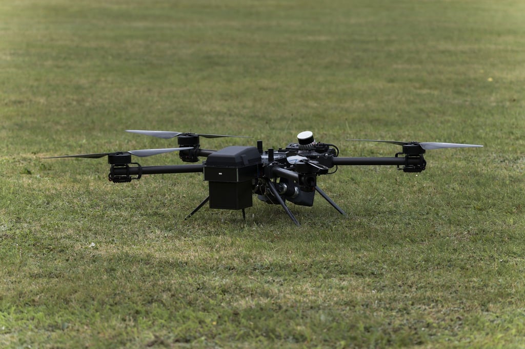 Diese Abfangdrohne von Argus Interception kommt nach Unternehmensangaben etwa beim Schutz kritischer Infrastruktur wie Flughäfen zum Einsatz. (Archivbild)