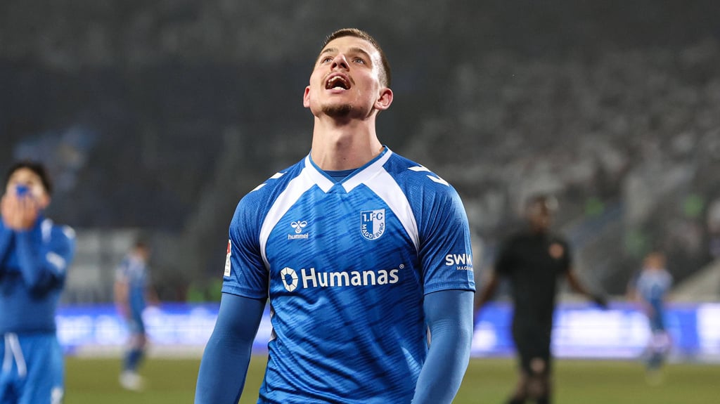 Gegen Hannover 96 blieb FCM-Stürmer Mateusz Zukowski ohne eigenes Tor.