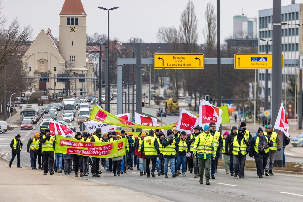 Die Gewerkschaft Verdi hatte zum Warnstreik aufgerufen.