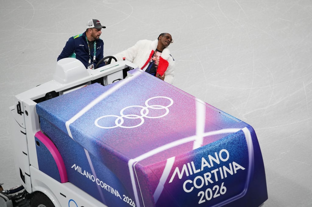 Snoop Dogg (r) ist für den US-Sender NBC bei den Winterspielen.