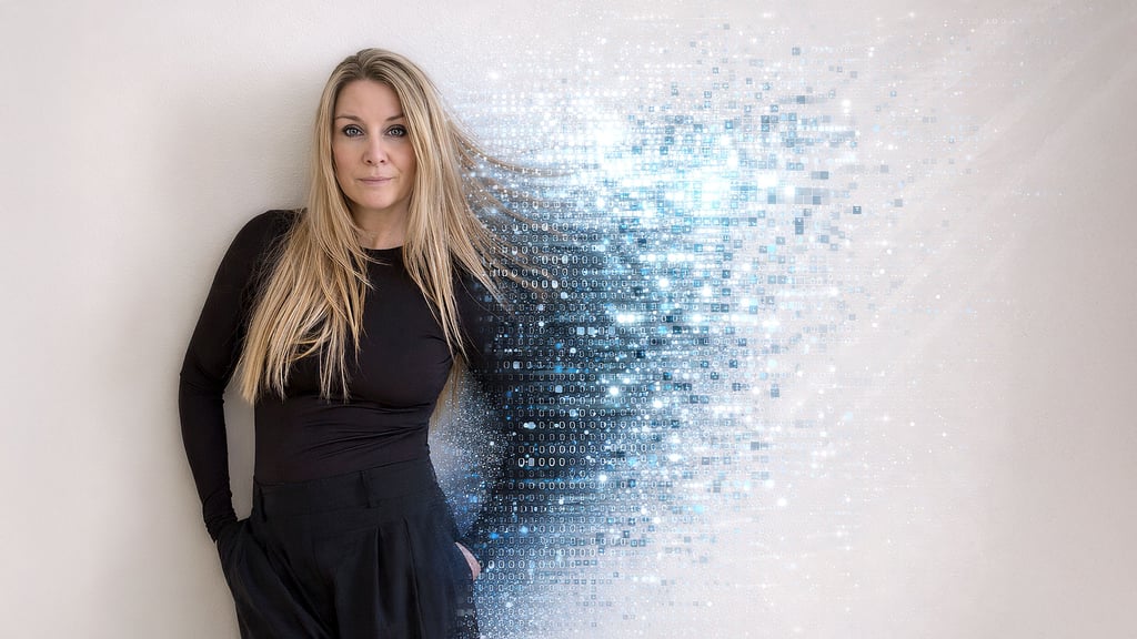 Die Osterwiecker Fotografin Inka Bäthge löst sich mit Hilfe von KI hier im Bild auf.