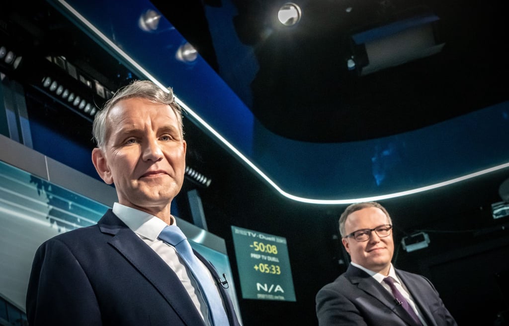 Thüringens AfD-Fraktionschef Björn Höcke kandidiert bei einem konstruktiven Misstrauensvotum gegen Ministerpräsident Mario Voigt (CDU). (Archivbild)